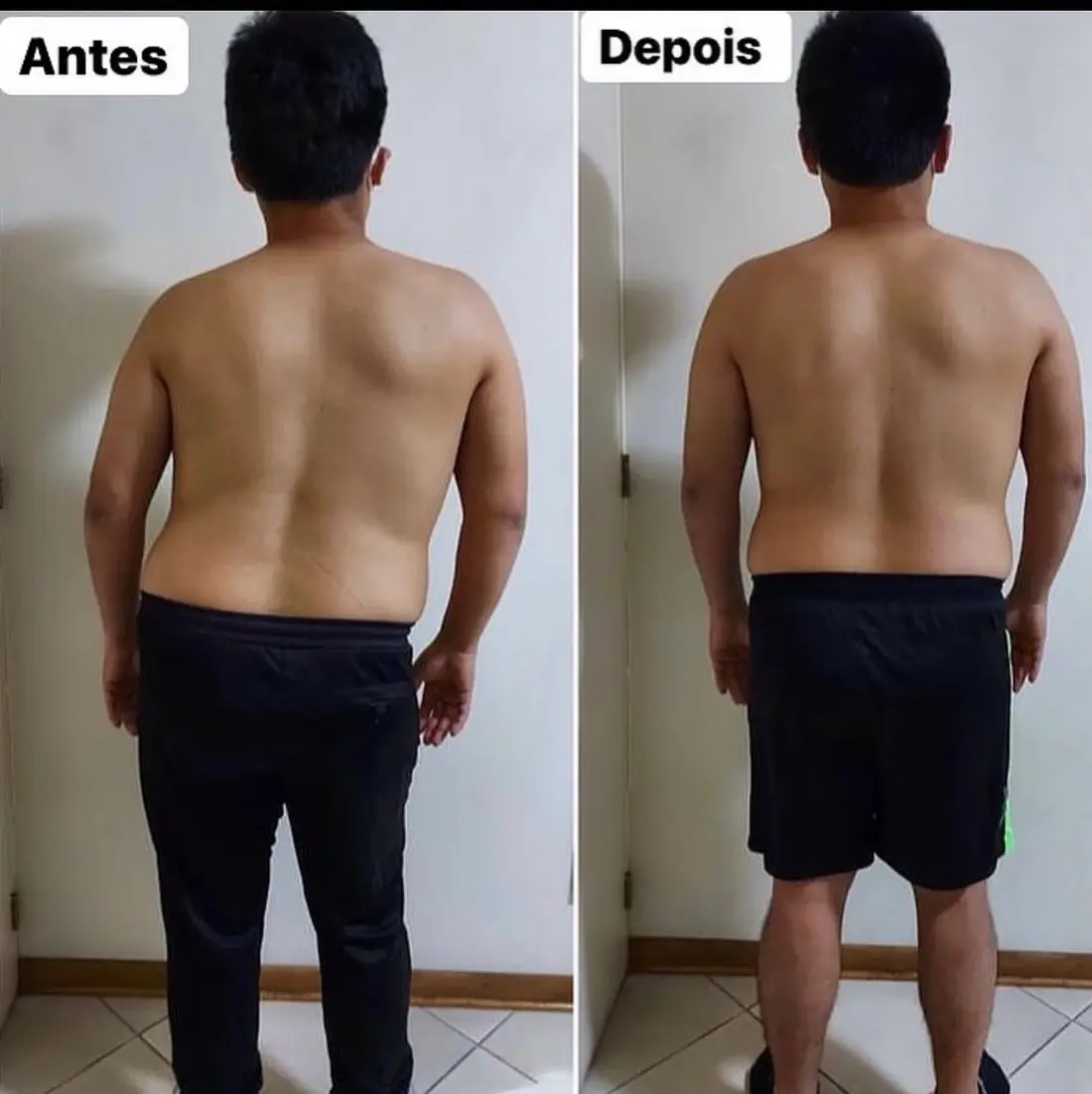 Antes e depois — fortalecimento e composição corporal